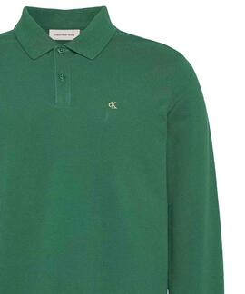 POLO MANGA LARGA CASUAL PIQUE REGULAR FIT DECO GREEN VERDE