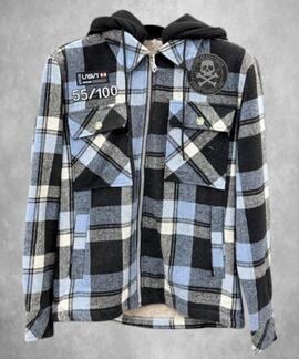 SOBRECAMISA FORRADA DE HOMBRE LASAL MIAMI CELESTE