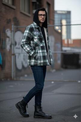 SOBRECAMISA FORRADA DE HOMBRE LASAL MIAMI MULTICOLOR