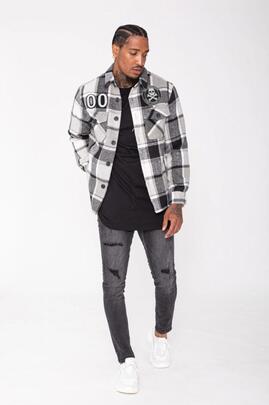 SOBRECAMISA FORRADA DE HOMBRE LASAL QUAD GRIS