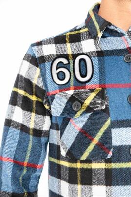 SOBRECAMISA FORRADA DE HOMBRE LASAL QUAD AZUL