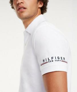 TOMMY LOGO REGULAR FIT POLO BRIGHT WHITE