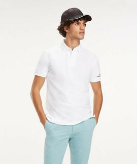 TOMMY LOGO REGULAR FIT POLO BRIGHT WHITE