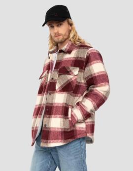 CHAQUETA SHERPA CARY BROWN CHECKS