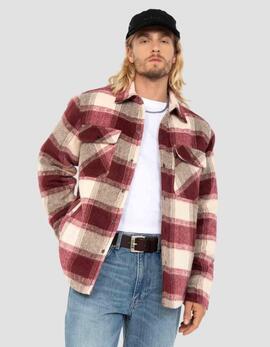 CHAQUETA SHERPA CARY BROWN CHECKS