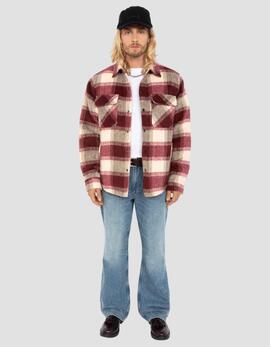 CHAQUETA SHERPA CARY BROWN CHECKS