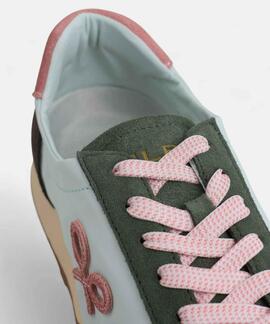 ZAPATILLAS DE MUJER RUNNING ROSA Y VERDE