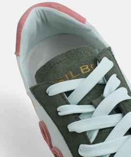 ZAPATILLAS DE MUJER RUNNING ROSA Y VERDE