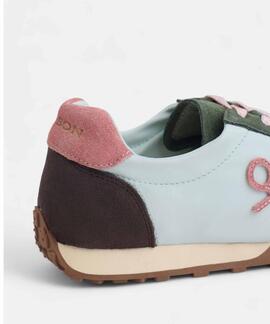 ZAPATILLAS DE MUJER RUNNING ROSA Y VERDE