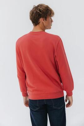 SUDADERA BORDADO CONTRASTE ROJA