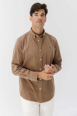 CAMISA CASUAL CORDUROY TINTADA TOPO