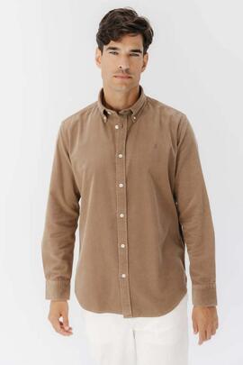 CAMISA CASUAL CORDUROY TINTADA TOPO