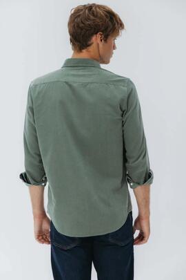 CAMISA CASUAL CORDUROY TINTADA VERDE KHAKI