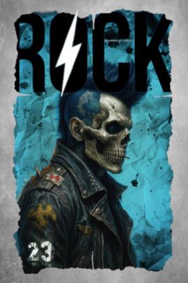 CAMISETA DE HOMBRE LASAL ROCK23 NEGRA