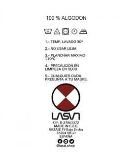 CAMISETA DE HOMBRE LASAL ROCK23 NEGRA