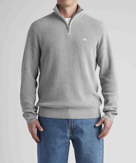 JERSEY CUELLO CREMALLERA MID TONE GREY HEATHER GRIS