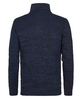 JERSEY PUNTO CANALÉ TRENZADO HAMILTON DEEP CAPRI AZUL MARINO