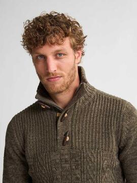 JERSEY PUNTO CANALÉ TRENZADO HAMILTON MOSSY STONE VERDE JASP