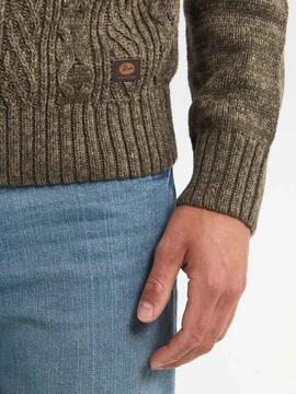 JERSEY PUNTO CANALÉ TRENZADO HAMILTON MOSSY STONE VERDE JASP