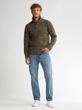 JERSEY PUNTO CANALÉ TRENZADO HAMILTON MOSSY STONE VERDE JASP