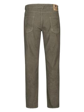 PANTALÓN DE PANA RUSSEL TAPERED FIT MOSSY STONE VERDE