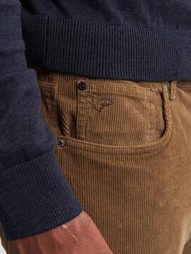PANTALÓN DE PANA RUSSEL TAPERED FIT CHESTNUT CAMEL
