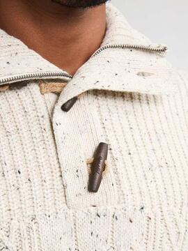 JERSEY PUNTO CANALÉ TRENZADO HAMILTON ANTIQUE WHITE MELEE CR