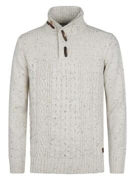 JERSEY PUNTO CANALÉ TRENZADO HAMILTON ANTIQUE WHITE MELEE CR