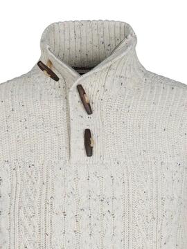 JERSEY PUNTO CANALÉ TRENZADO HAMILTON ANTIQUE WHITE MELEE CR