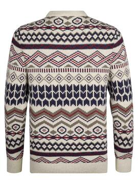 JERSEY JACQUARD FAIRISLE RAW SAND CRUDO