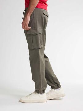 PANTALÓN JOGGER BOLSO CARGO MOSSY STONE VERDE KAKI