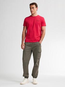 PANTALÓN JOGGER BOLSO CARGO MOSSY STONE VERDE KAKI