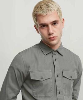 CAMISA G-STAR MARINE SLIM LIGHT GREY ALLOY GARMENT DYED