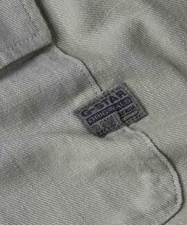 CAMISA G-STAR MARINE SLIM LIGHT GREY ALLOY GARMENT DYED