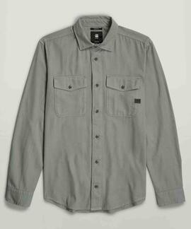 CAMISA G-STAR MARINE SLIM LIGHT GREY ALLOY GARMENT DYED