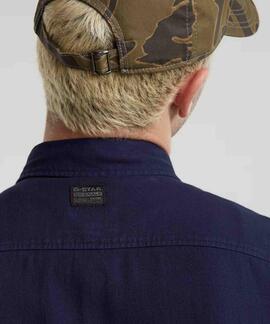 CAMISA G-STAR MARINE SLIM DARK PATRIOT BLUE GARMENT DYED