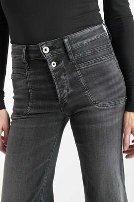 PANTALÓN VAQUERO PULP HIGH RISE FLARE HOOKS DENIM GREY W1573
