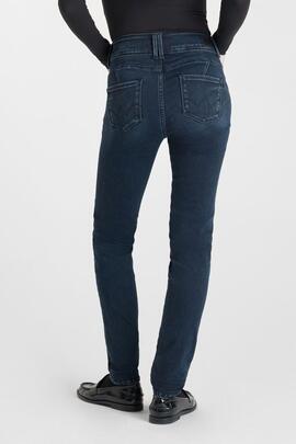 PANTALÓN VAQUERO PULP HIGH RISE SLIM EVY BLUE BLACK W2192