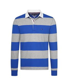 ICONIC BLOCK STRIPE RUGBY REGULAR FIT BLUE LOLITE