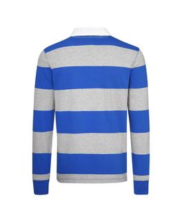 ICONIC BLOCK STRIPE RUGBY REGULAR FIT BLUE LOLITE