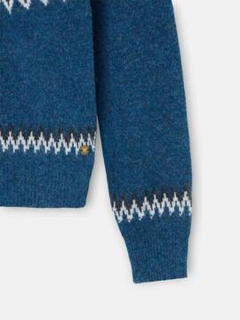 JERSEY DE MUJER JACQUARD AZULES