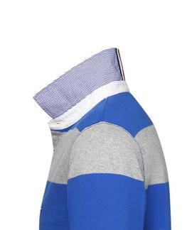 ICONIC BLOCK STRIPE RUGBY REGULAR FIT BLUE LOLITE