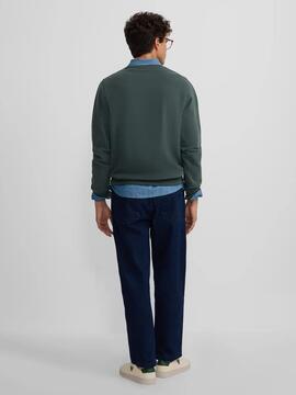 SUDADERA RAQUETA MEDIA PANA VERDE OSCURO