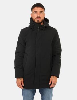 ABRIGO ACOLCHADO DE HOMBRE CON CAPUCHA SOFTSHELL NEGRO