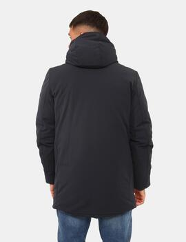 ABRIGO ACOLCHADO DE HOMBRE CON CAPUCHA SOFTSHELL AZUL MARINO