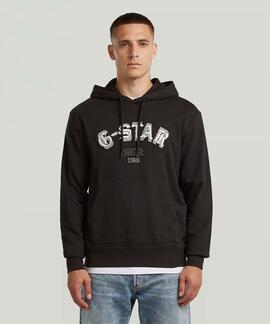 SUDADERA CON CAPUCHA G-STAR EMBRO NEGRA