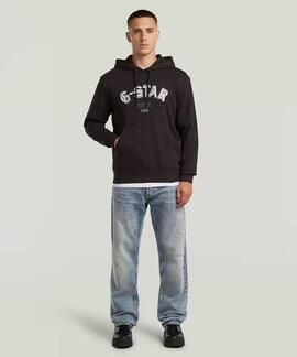 SUDADERA CON CAPUCHA G-STAR EMBRO NEGRA