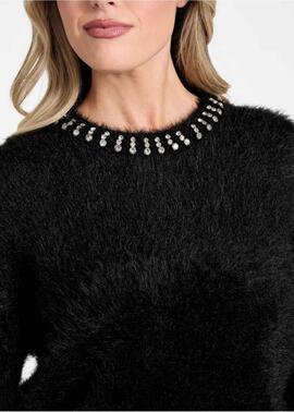 JERSEY ARISA CON APLIQUES DE PEDRERÍA EN EL CUELLO