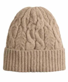 GORRO LEVI'S® HOLIDAY BACKPATCH PUNTO TRENZADO NEUTRAL CAMEL