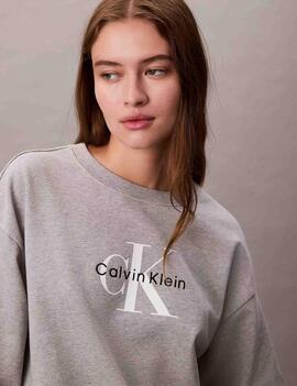 SUDADERA CK FRENCH TERRY RELAXED FIT CON LOGO MONOGRAMA HERO